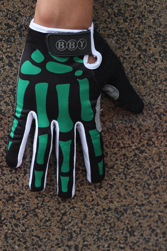 Handschoenen Skull zwart and groen (2)